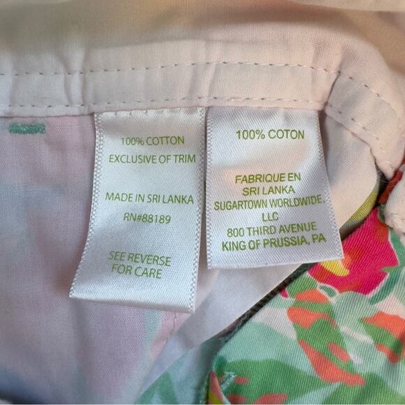 Lilly Pulitzer The Callahan Short Casa Banana Print 100% Cotton Floral Colorful - Picture 12 of 14